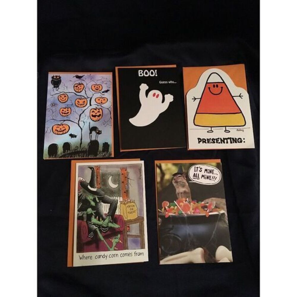 Paper Greetings HALLOWEEN CARDS LOT OF 5 NWT‎